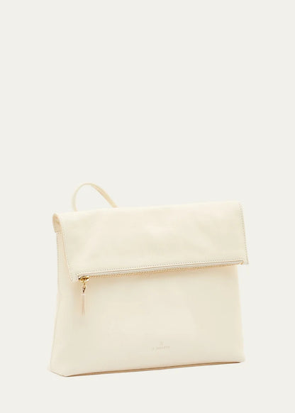 Anna Fold-Over Flap Leather Crossbody Bag