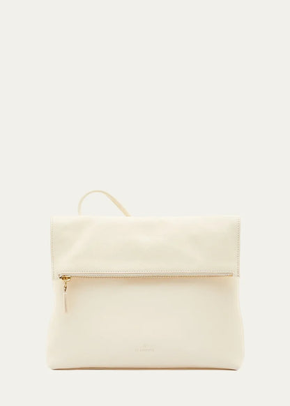 Anna Fold-Over Flap Leather Crossbody Bag