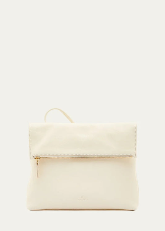 Anna Fold-Over Flap Leather Crossbody Bag