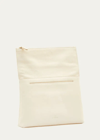 Anna Fold-Over Flap Leather Crossbody Bag