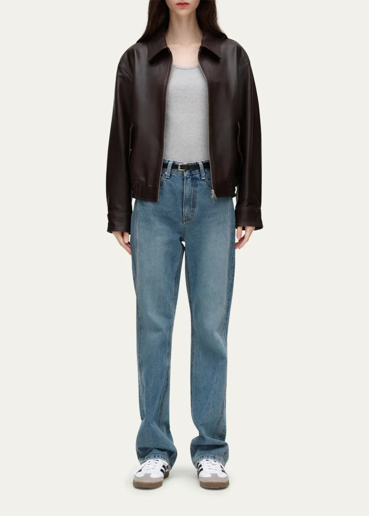 Blouson Lambskin Leather Jacket