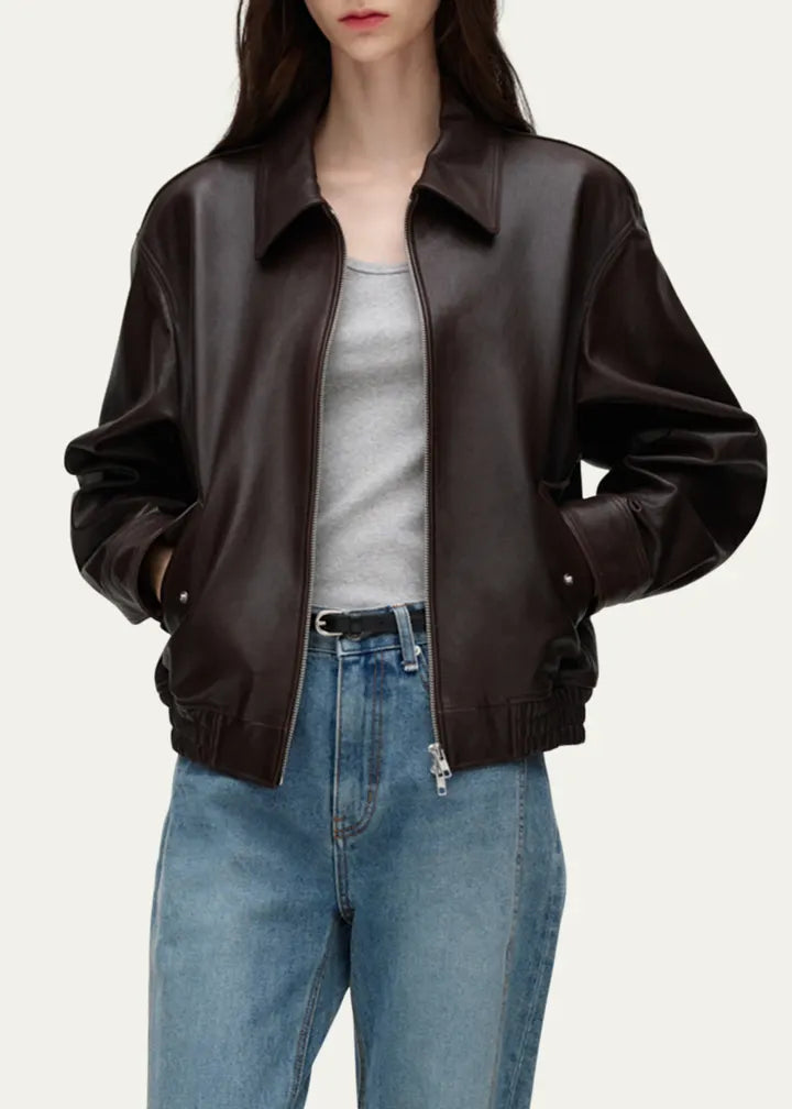 Blouson Lambskin Leather Jacket