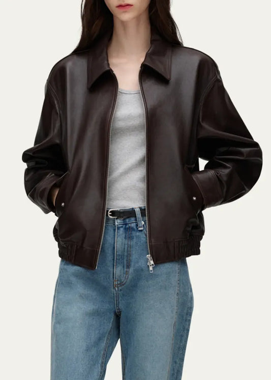 Blouson Lambskin Leather Jacket