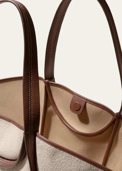 Cuber Organic Cotton & Leather Tote Bag