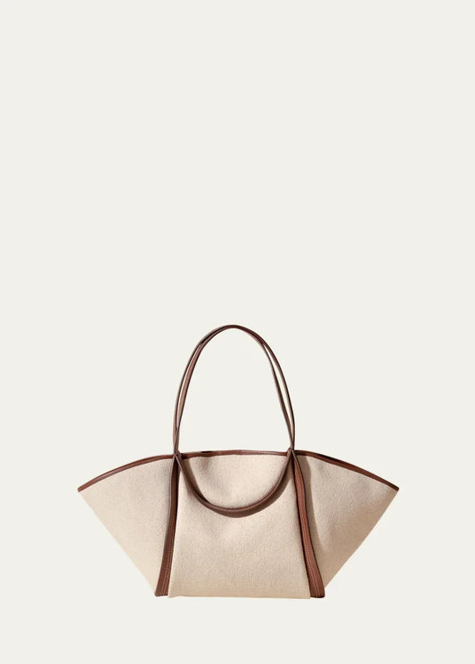 Cuber Organic Cotton & Leather Tote Bag