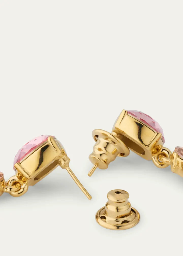 Crystal Two-Drop Earrings