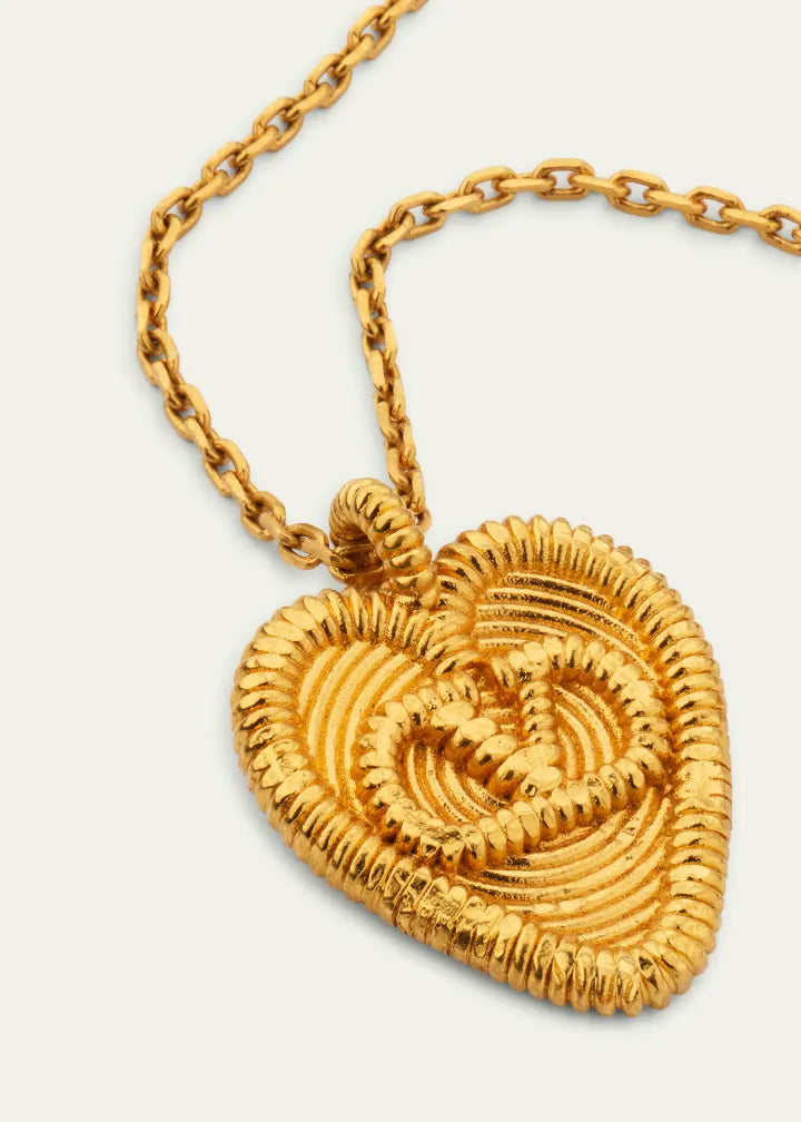 Fil Perdu Heart Pendant Necklace
