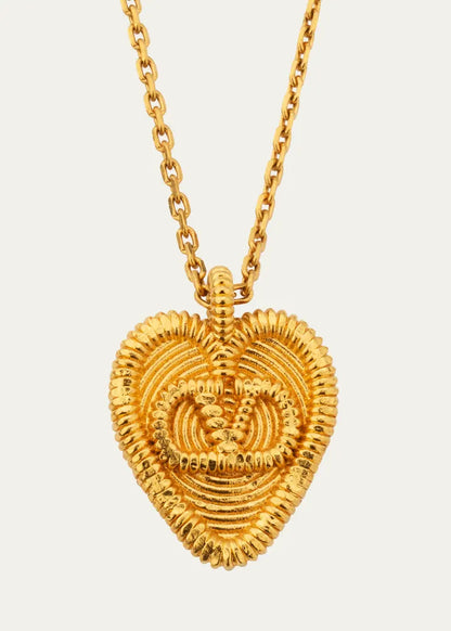 Fil Perdu Heart Pendant Necklace