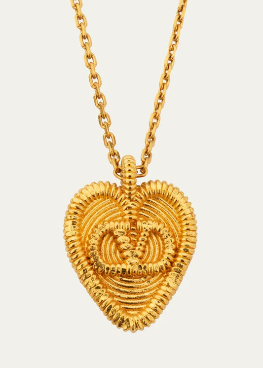 Fil Perdu Heart Pendant Necklace