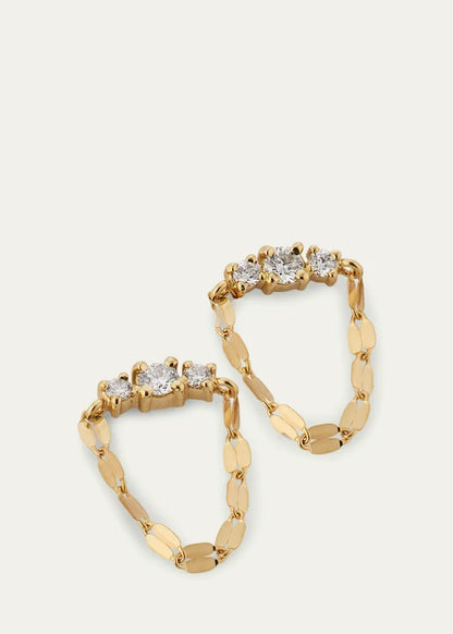 Solo Blake Draping Diamond Stud Earrings