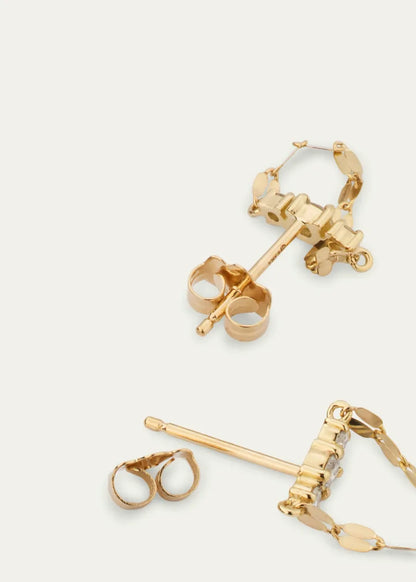 Solo Blake Draping Diamond Stud Earrings