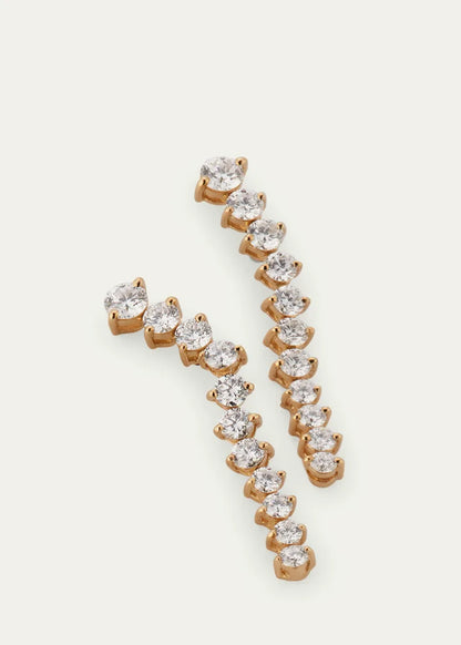 Flawless Tennis Linear Diamond Ear Crawlers