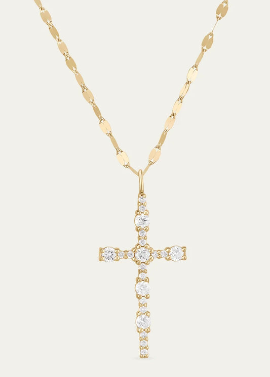 Elevated Diamond Everyday Cross Necklace