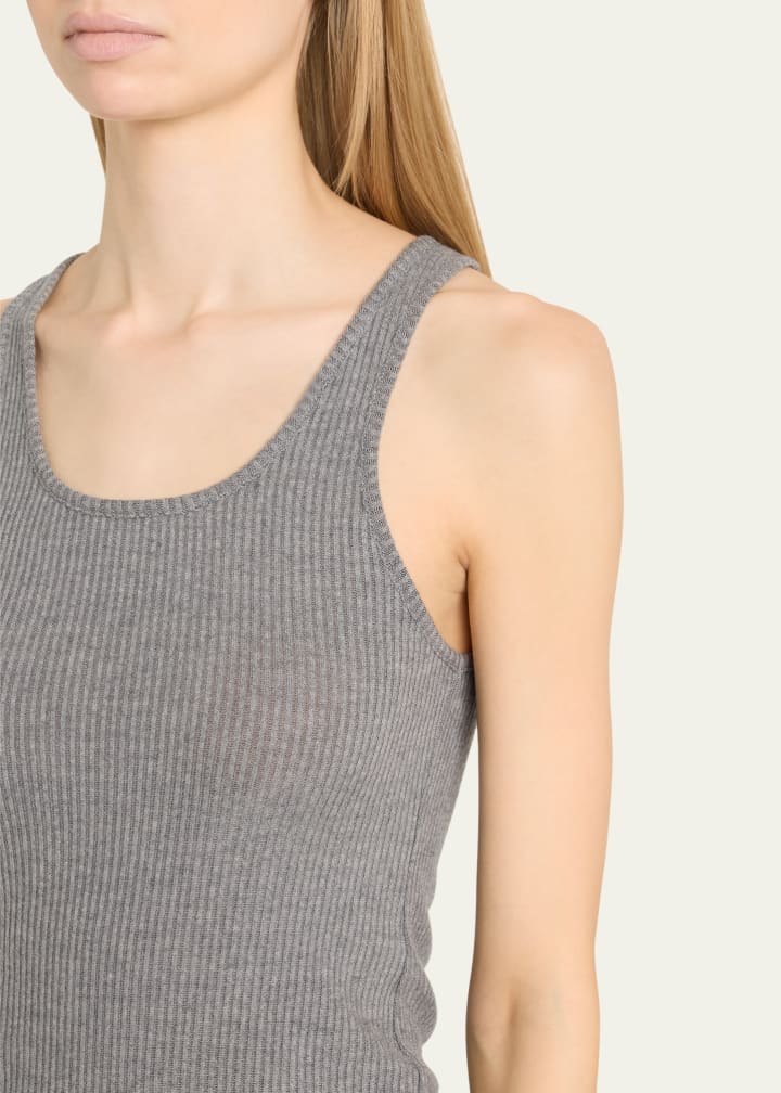 Andine Di Maria Ribbed Scoop-Neck Tank