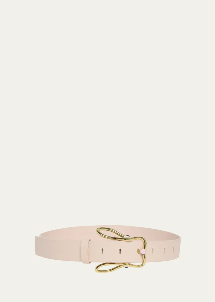 Bunny Buckle Leather Belt