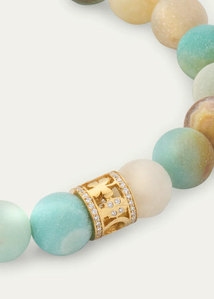 Lucky Rondelle Amazonite Bracelet