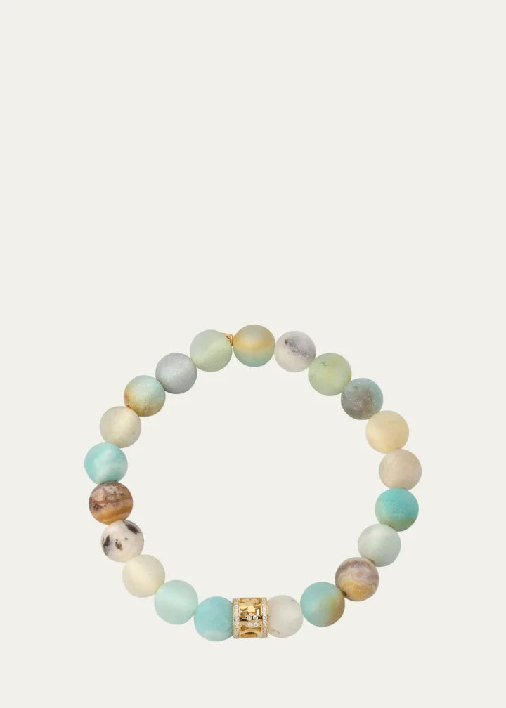 Lucky Rondelle Amazonite Bracelet