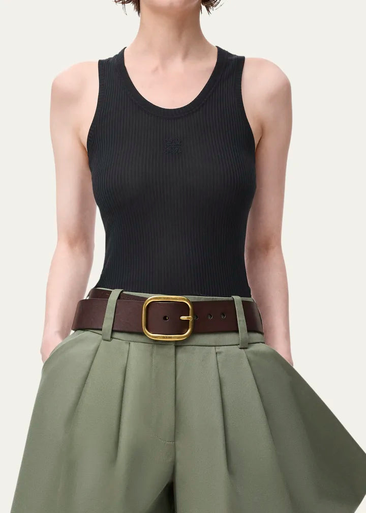 Loewe Anagram Logo Ribbed Tank Top