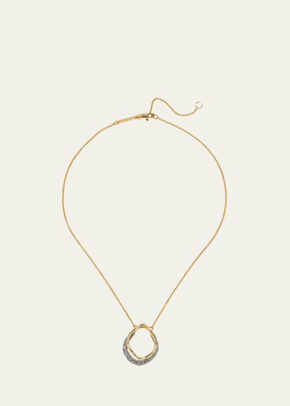 Solanales Gold Crystal Orbit Necklace