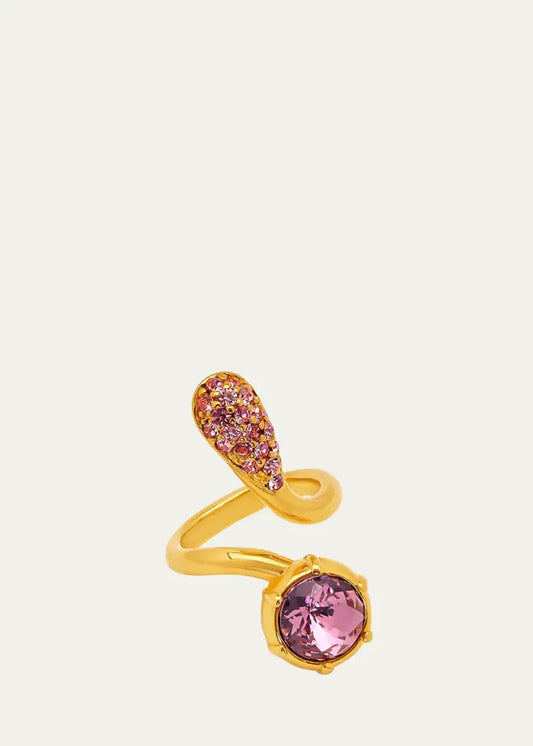 Pave Crystal Wrap Ring