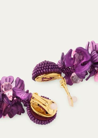 Plexy and Raffia Flowers Earrings