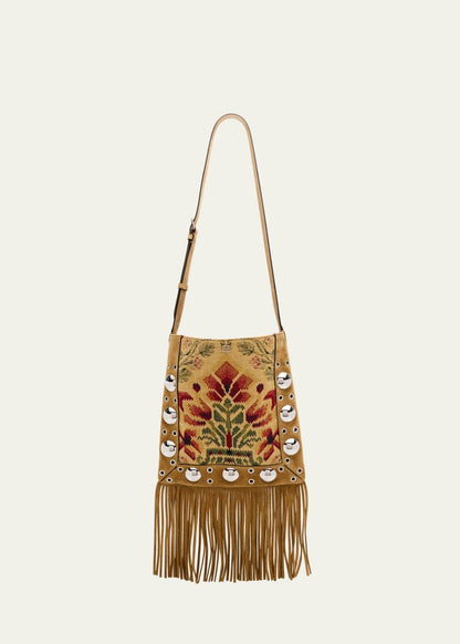 Nellcote Fringed Suede Crossbody Bag