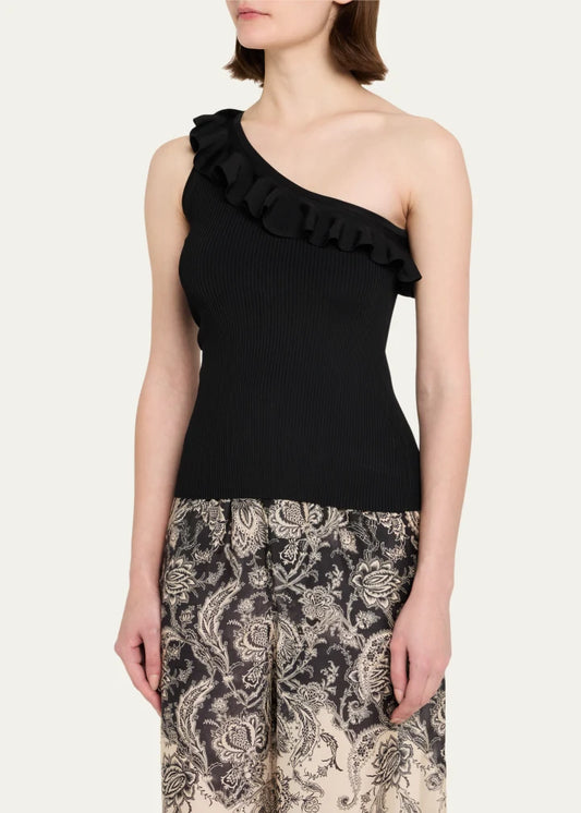 Rhiannon Frill Asymmetric Tank Top