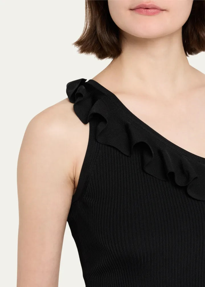 Rhiannon Frill Asymmetric Tank Top