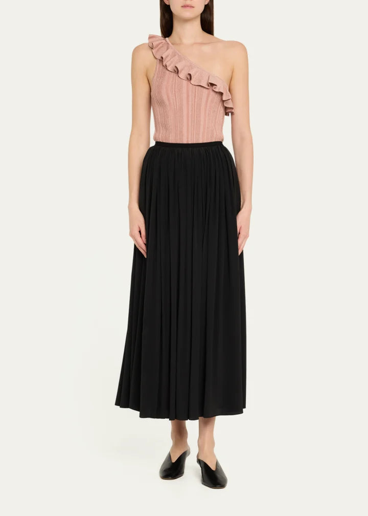 Lucky Metallic Frill Tank Top