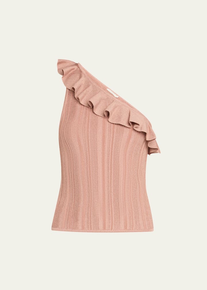 Lucky Metallic Frill Tank Top