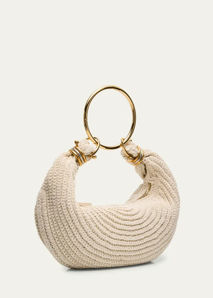 Rounded Crochet Bracelet Hobo Bag