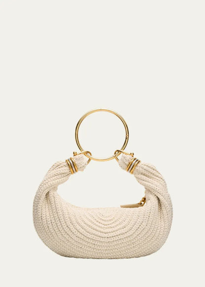 Rounded Crochet Bracelet Hobo Bag