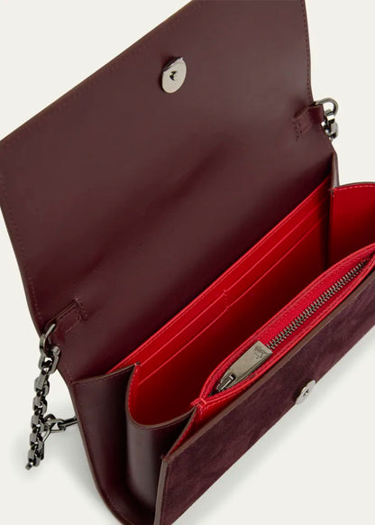 Paloma Wallet on Chain in Loubinthesky Suede
