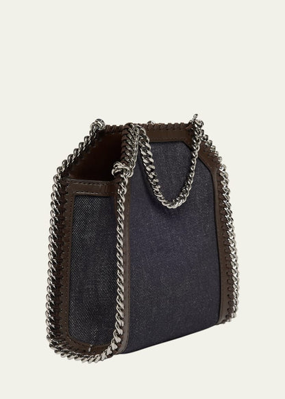 Falabella Tiny Denim Wash and Alter Mat Crossbody Bag