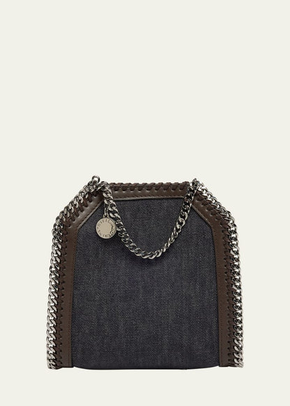 Falabella Tiny Denim Wash and Alter Mat Crossbody Bag