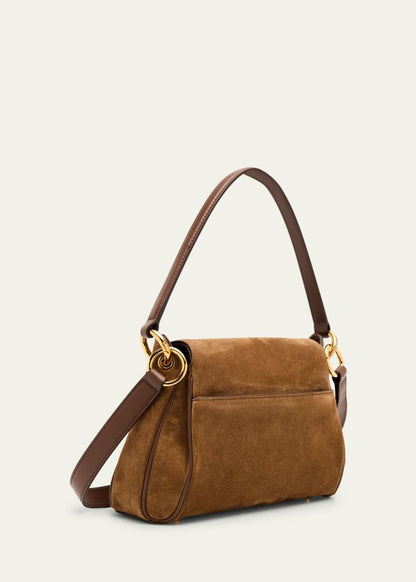 Tara Small Shoulder Bag in Suede