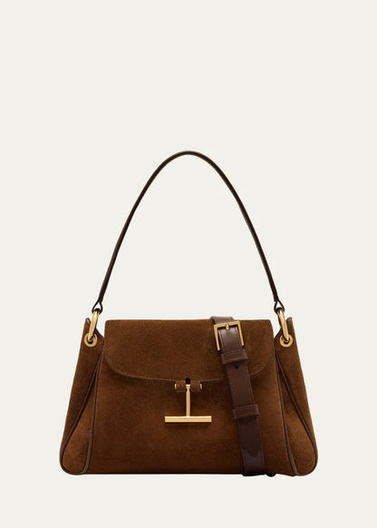 Tara Small Shoulder Bag in Suede