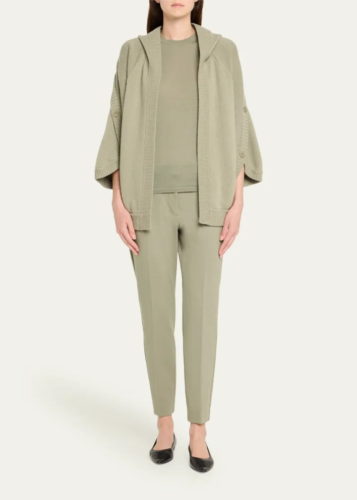 Vals Button Wool-Cashmere Hooded Cardigan