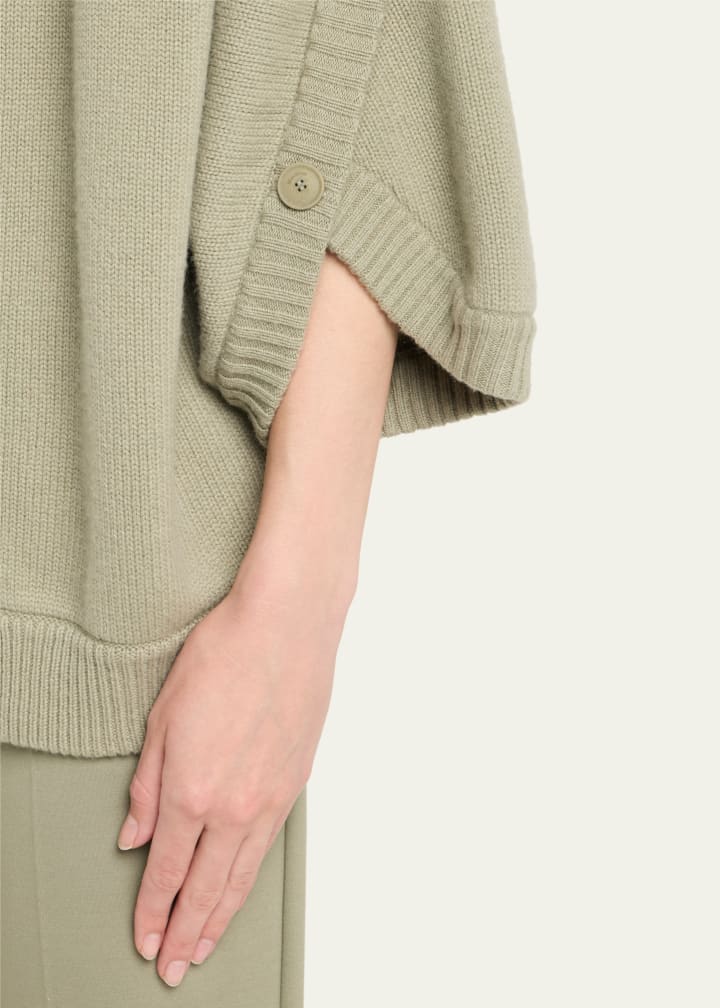 Vals Button Wool-Cashmere Hooded Cardigan