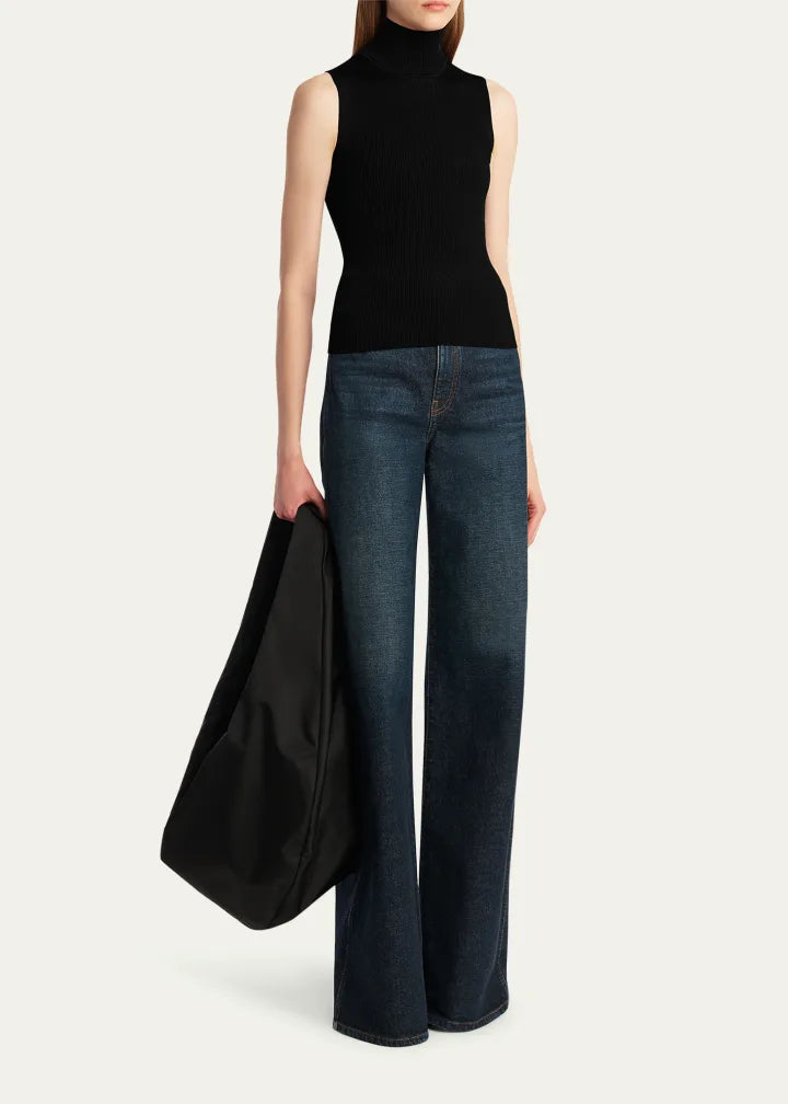 Benita Turtleneck Rib Tank Top