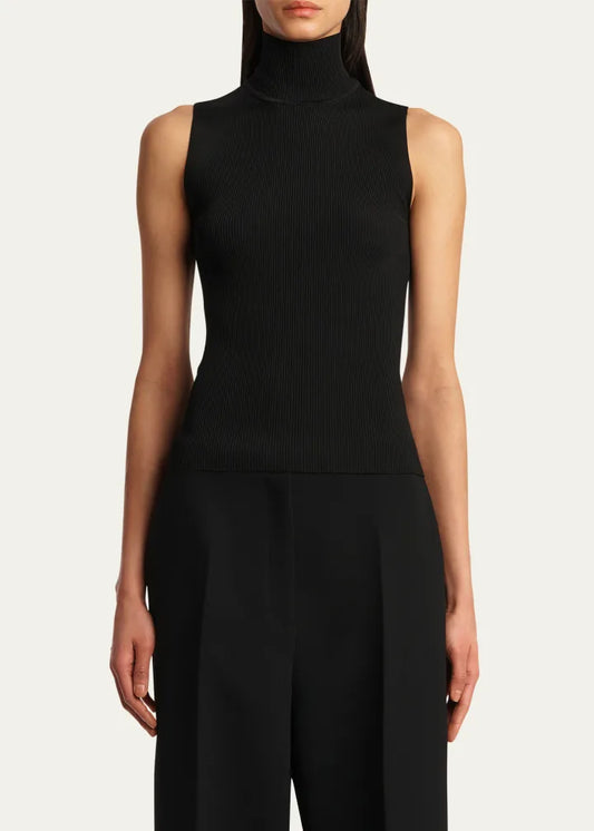 Benita Turtleneck Rib Tank Top