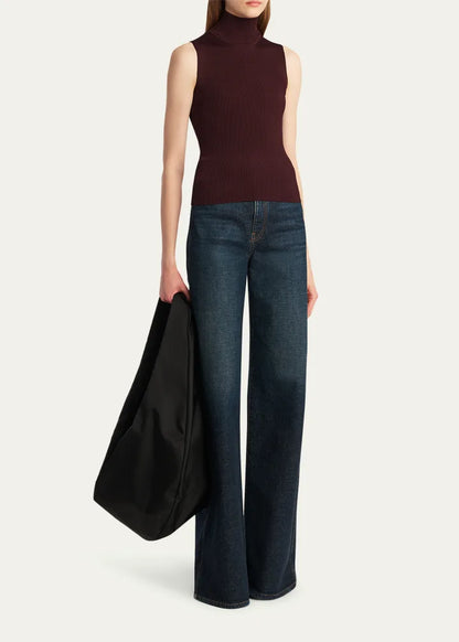 Benita Turtleneck Rib Tank Top