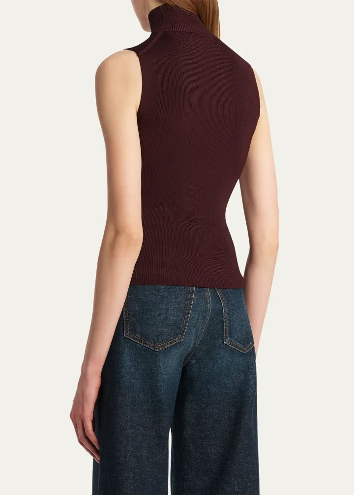 Benita Turtleneck Rib Tank Top