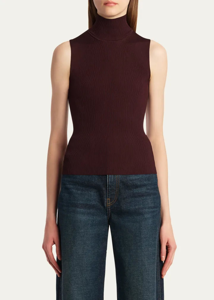 Benita Turtleneck Rib Tank Top