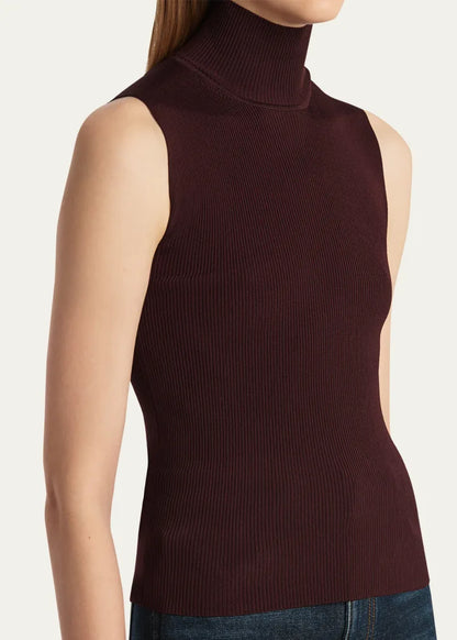 Benita Turtleneck Rib Tank Top