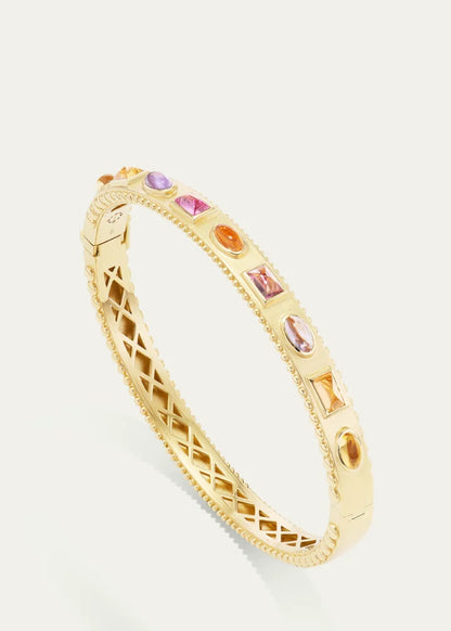 Cabochon Bangle in Pink/Orange