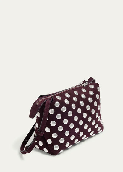 Lina Medium Studded Suede Crossbody Bag