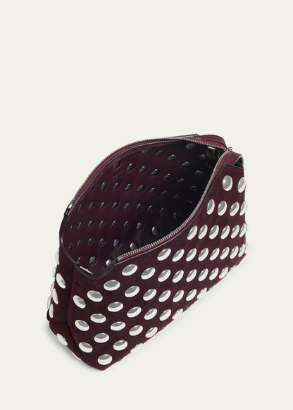 Lina Medium Studded Suede Crossbody Bag