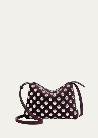 Lina Medium Studded Suede Crossbody Bag