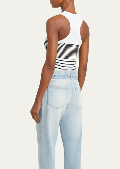 Roberts Stripe Ribbed Matte Tank Top